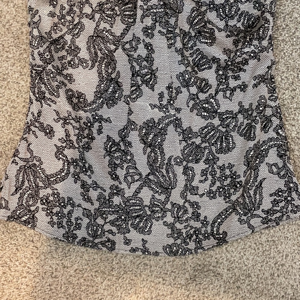 Charlotte Tarantola Black & White Lace-Print Top - Picture 3 of 7